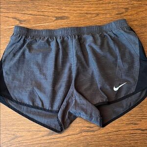 Nike Gray and Black Athletic Shorts Lightweight Design